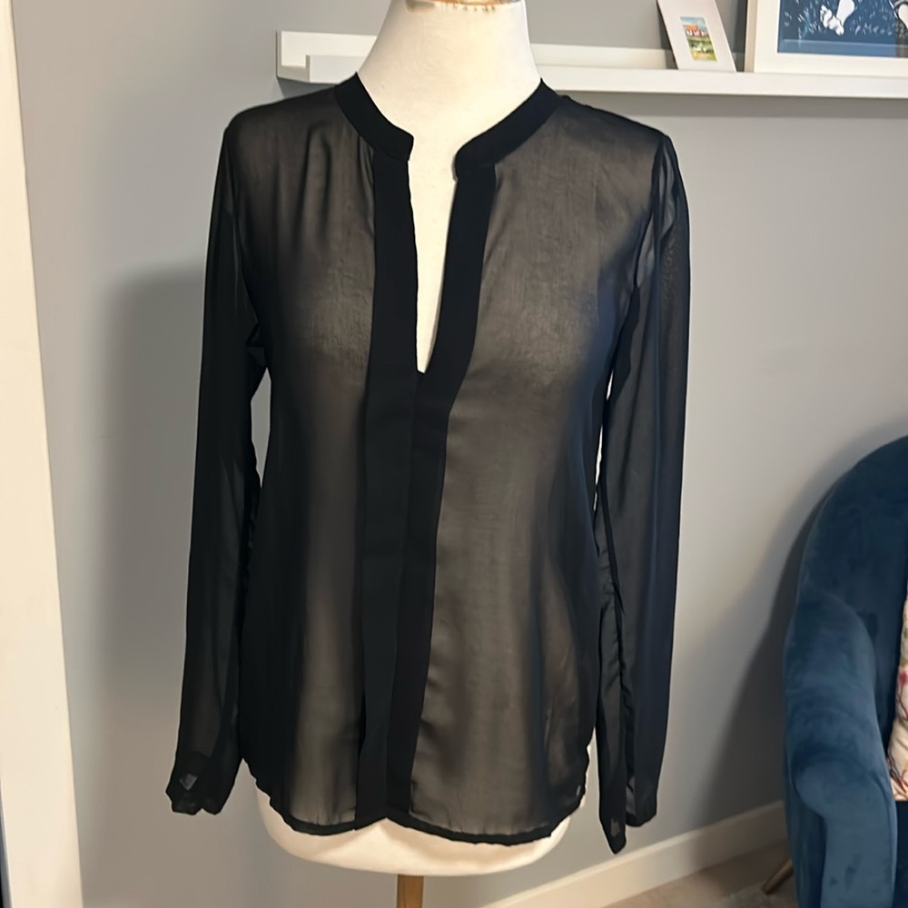 Sheer Black Blouse